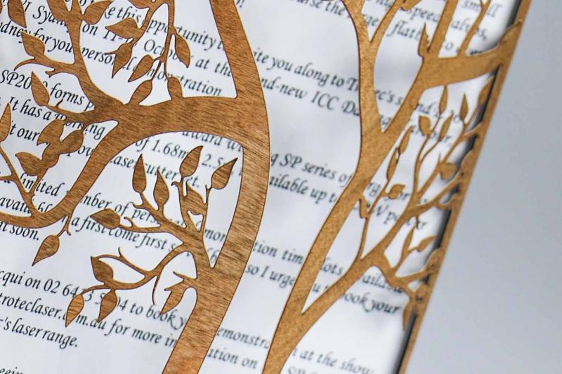 wooden paper combines laser and printing applications