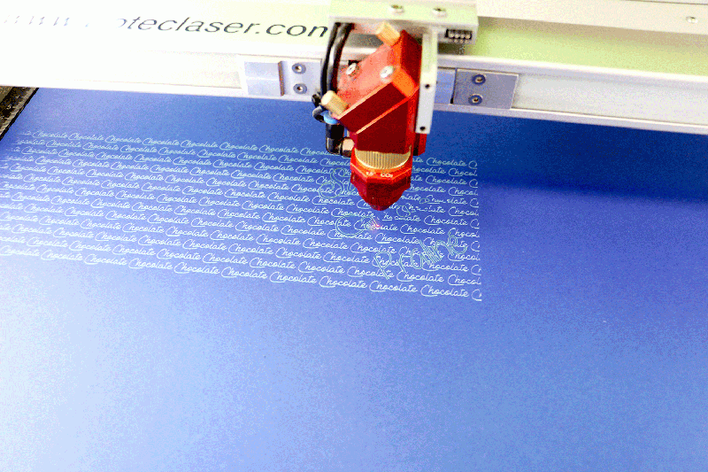 laser engraved paper in laser machine