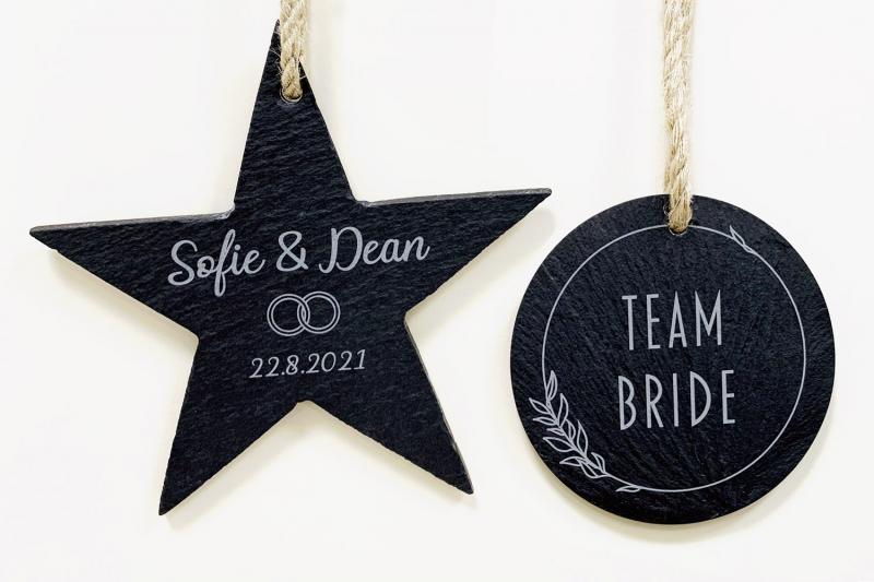 slate ornaments for personalized gifts